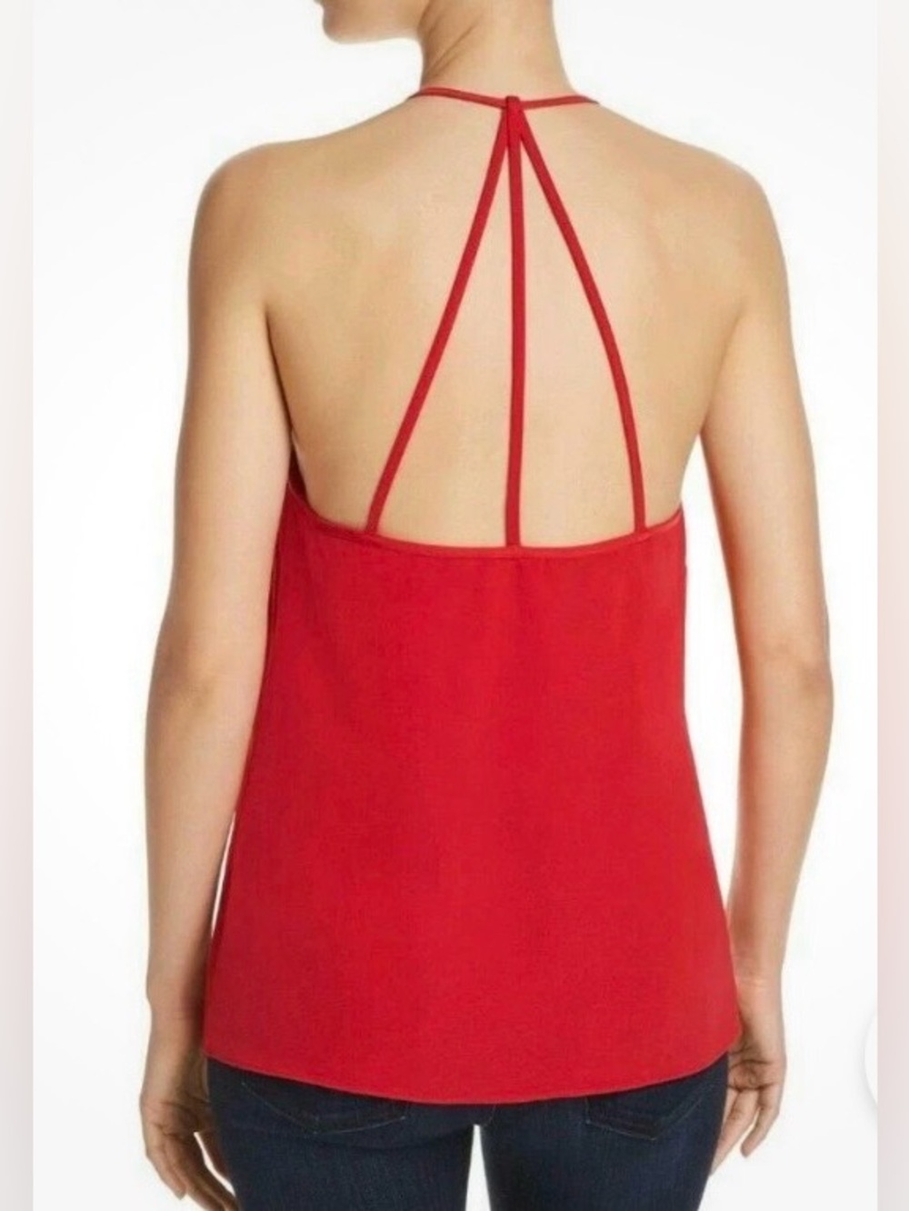 573 Aqua Red V-Neck Camisole Top